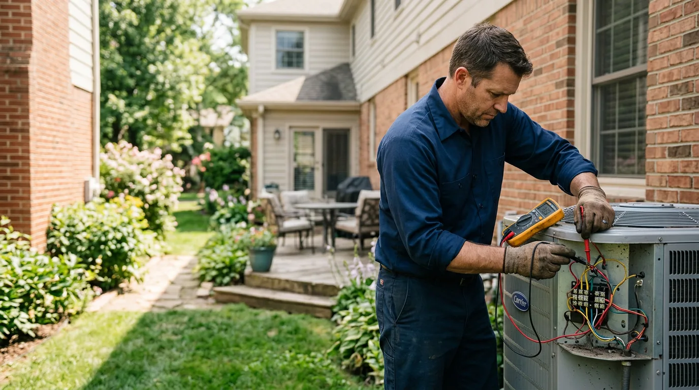 HVAC technician working near Ridge Farm, IL